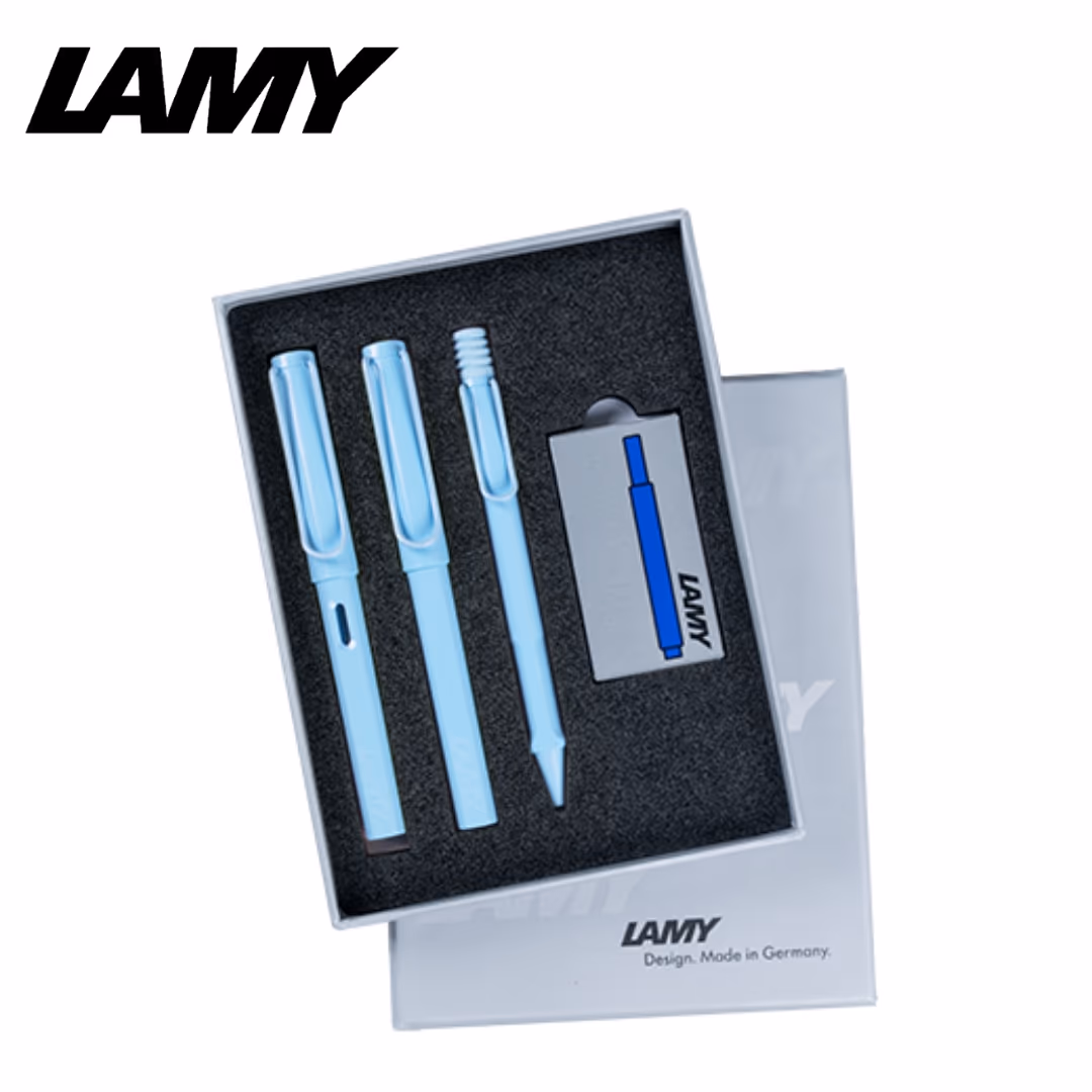 LAMY safari aquasky dolma, tükenmez ve roller kalem seti 