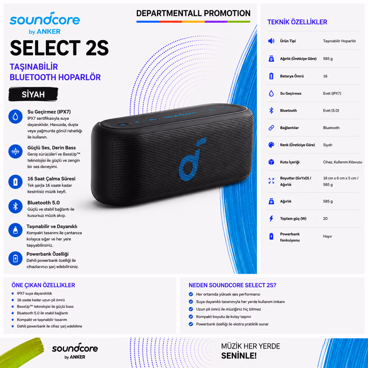 Anker Soundcore Select 25 · Siyah 