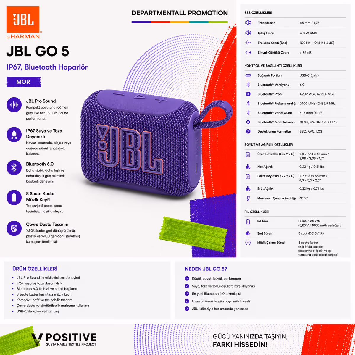 JBL GO5 · Mor 