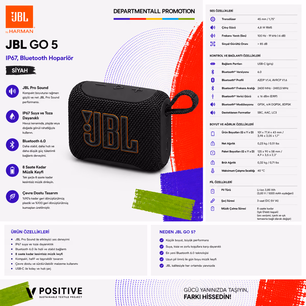 JBL GO5 · Siyah 