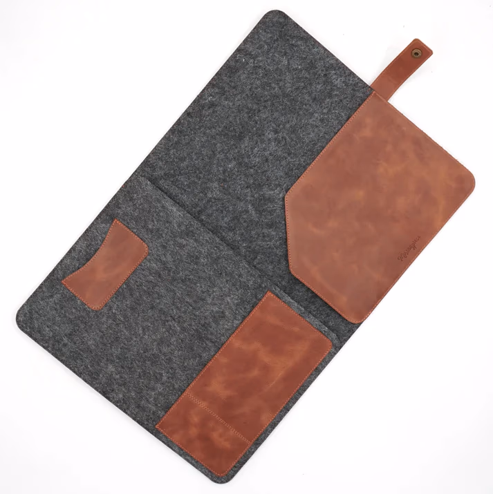 Keçe ve Vegan 13-14 inç Notebook & Tablet Organizer 