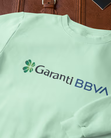 Garanti BBVA için Positive Studio merch üretimi