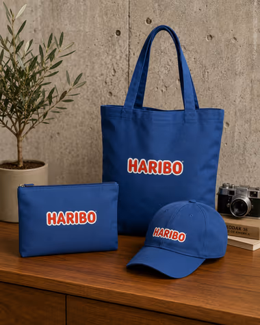Haribo için Positive Studio merch üretimi