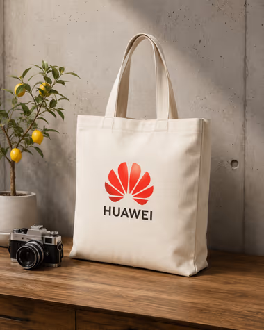 Huawei için Positive Studio merch üretimi