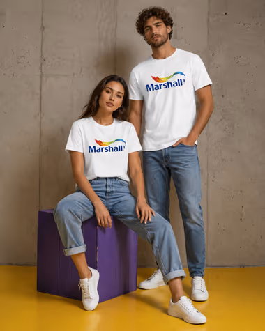 Marshall için Positive Studio merch üretimi