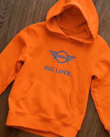 MINI Cooper için Positive Studio merch üretimi