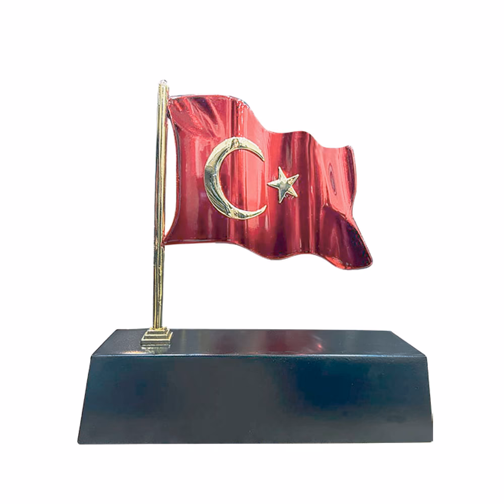 Masaüstü Bayraklı İsimlik - Siyah