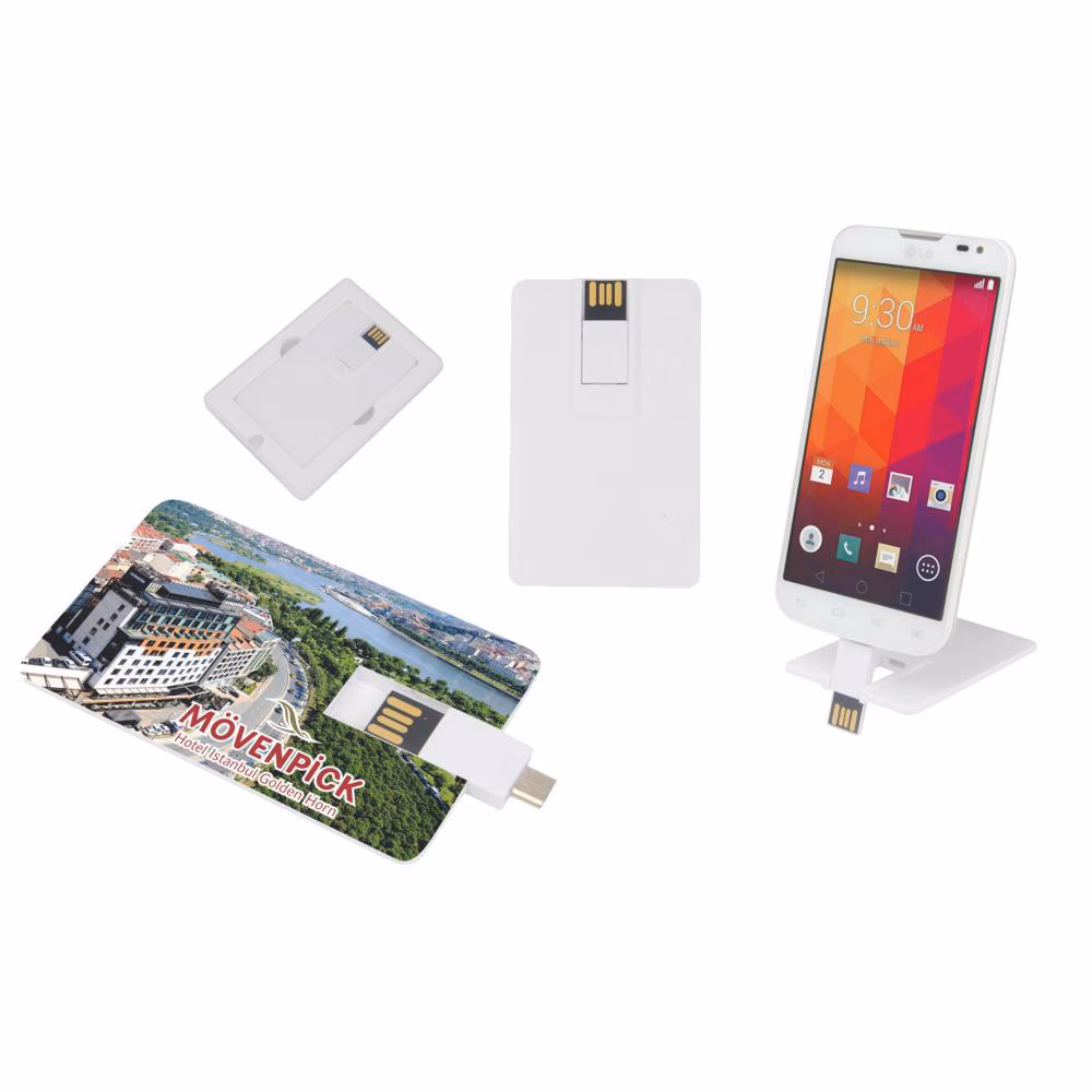 8 GB OTG Özellikli Kartvizit USB Bellek