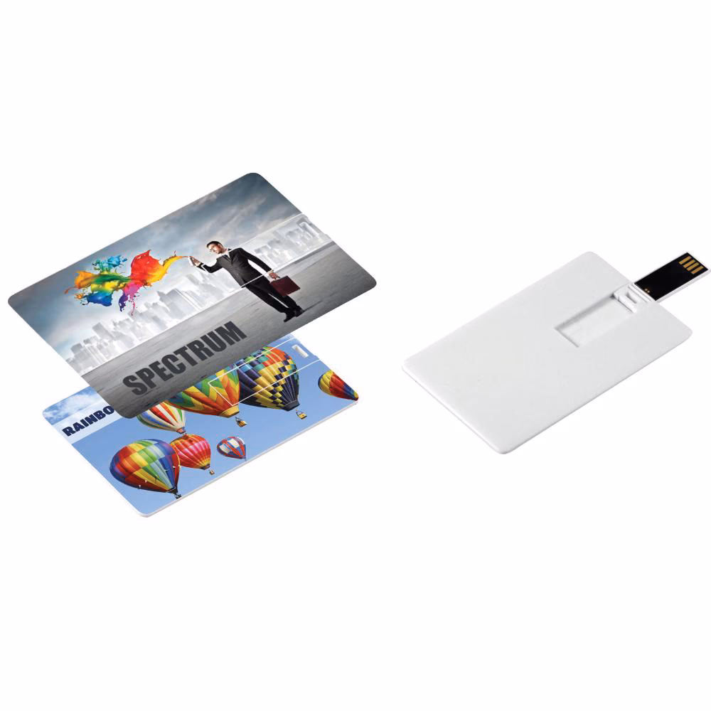 4 GB Kartvizit USB Bellek - Beyaz / 4 GB
