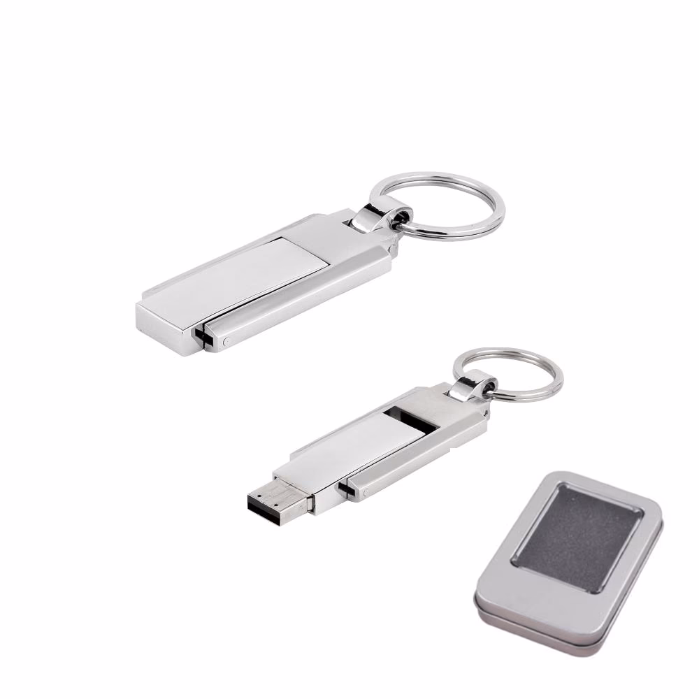 8 GB Metal Anahtarlık USB Bellek - Gümüş / 8 GB