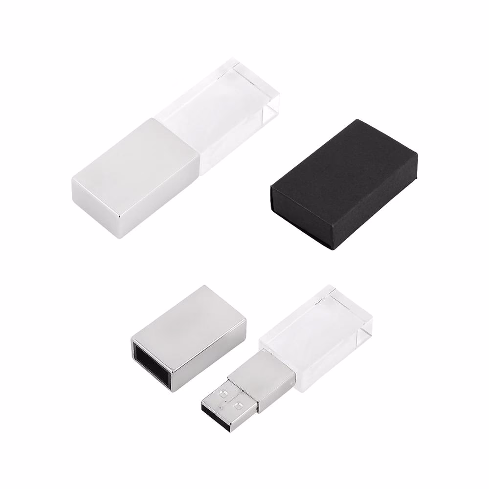 16 GB Kristal USB Bellek - Gümüş / 16 GB