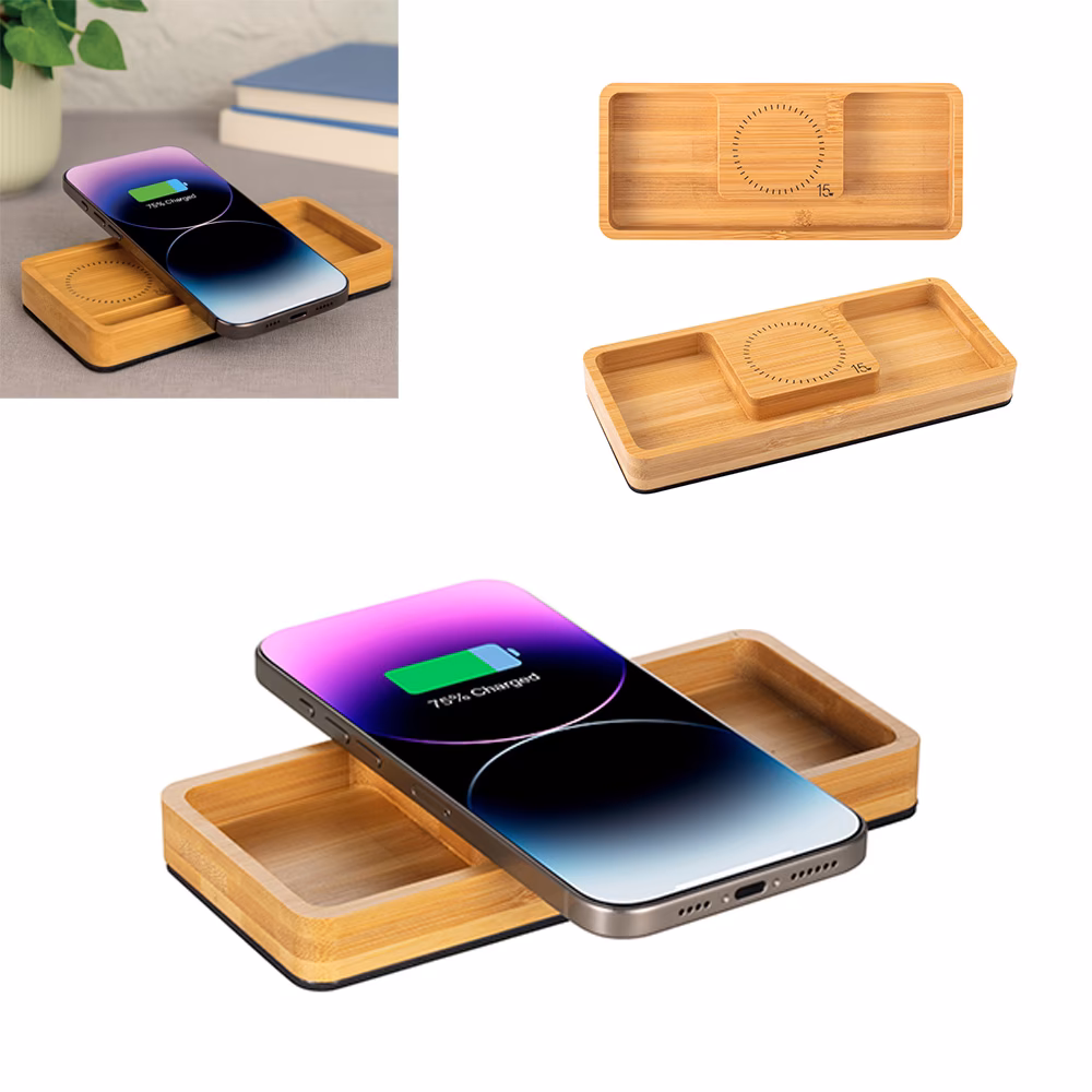 Wireless Şarjlı Masaüstü Düzenleyici - Bambu