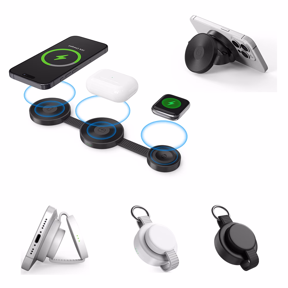 3'ü 1 Arada Wireless Kablosuz Şarj Cihazı