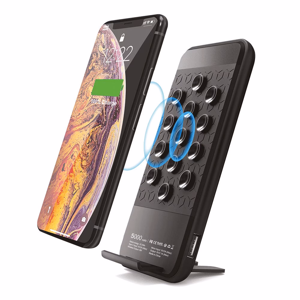 Wireless Mobil Şarj Cihazı 5000 mAh - Siyah