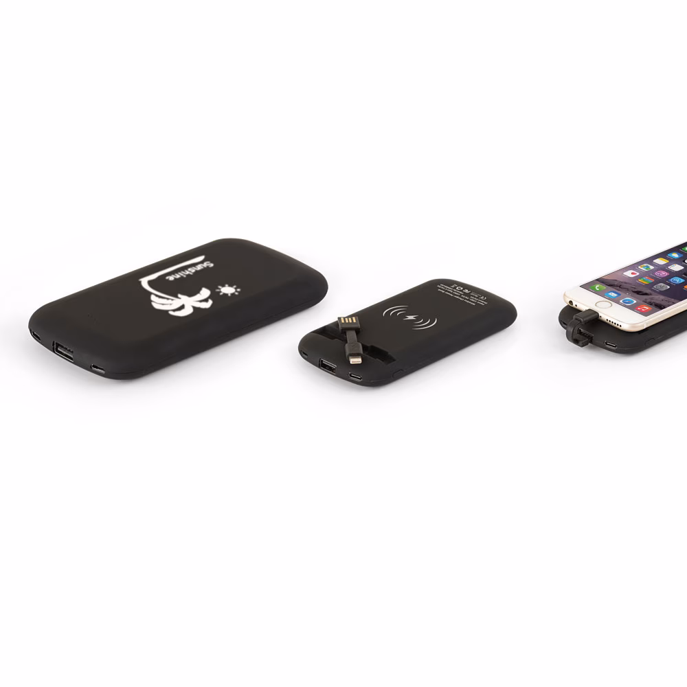 10.000 mAh Wireless Mobil Şarj Cihazı - Siyah