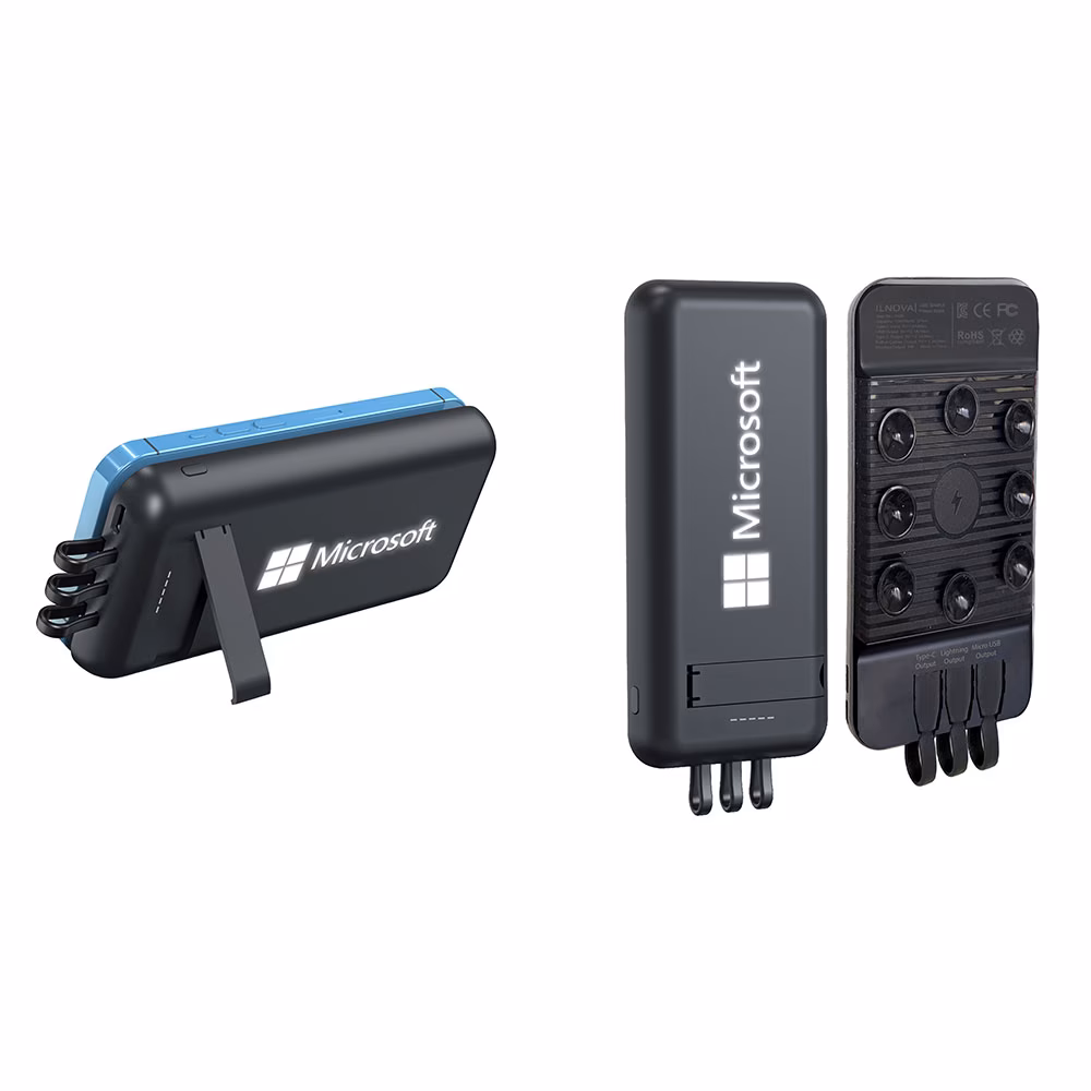 Powerbank 10000 mAh Vantuzlu Mobil Şarj Cihazı - Siyah