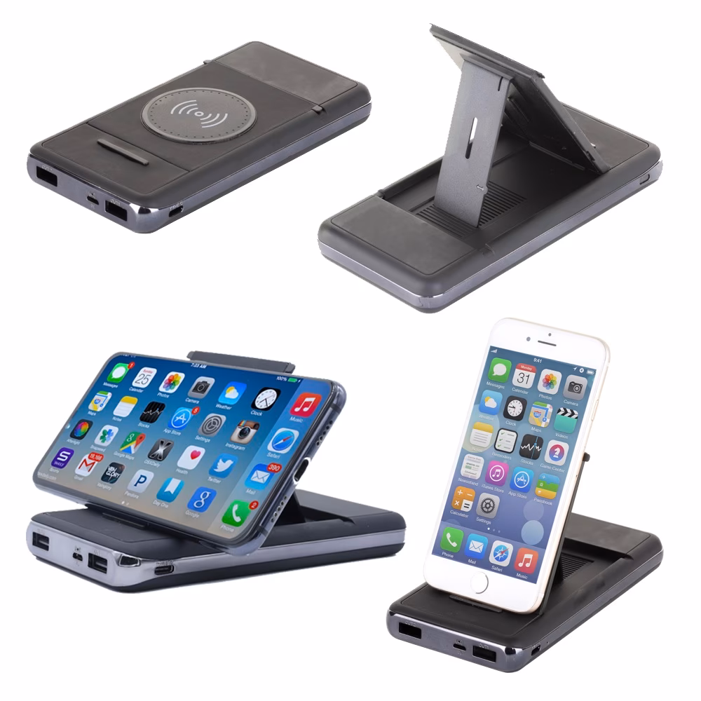 mAh Wireless Power Bank Mobil Şarj Cihazı - Siyah