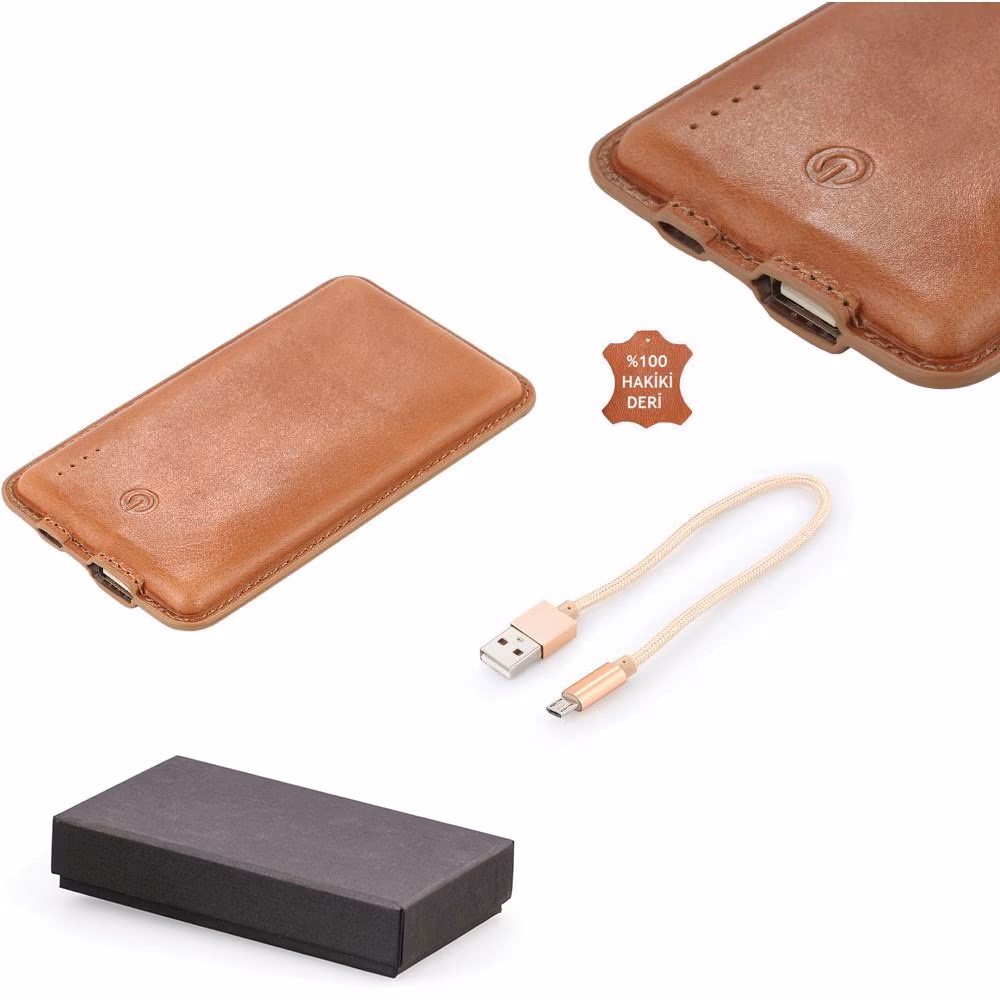 mAh Power Bank Mobil Şarj Cihazı - Taba