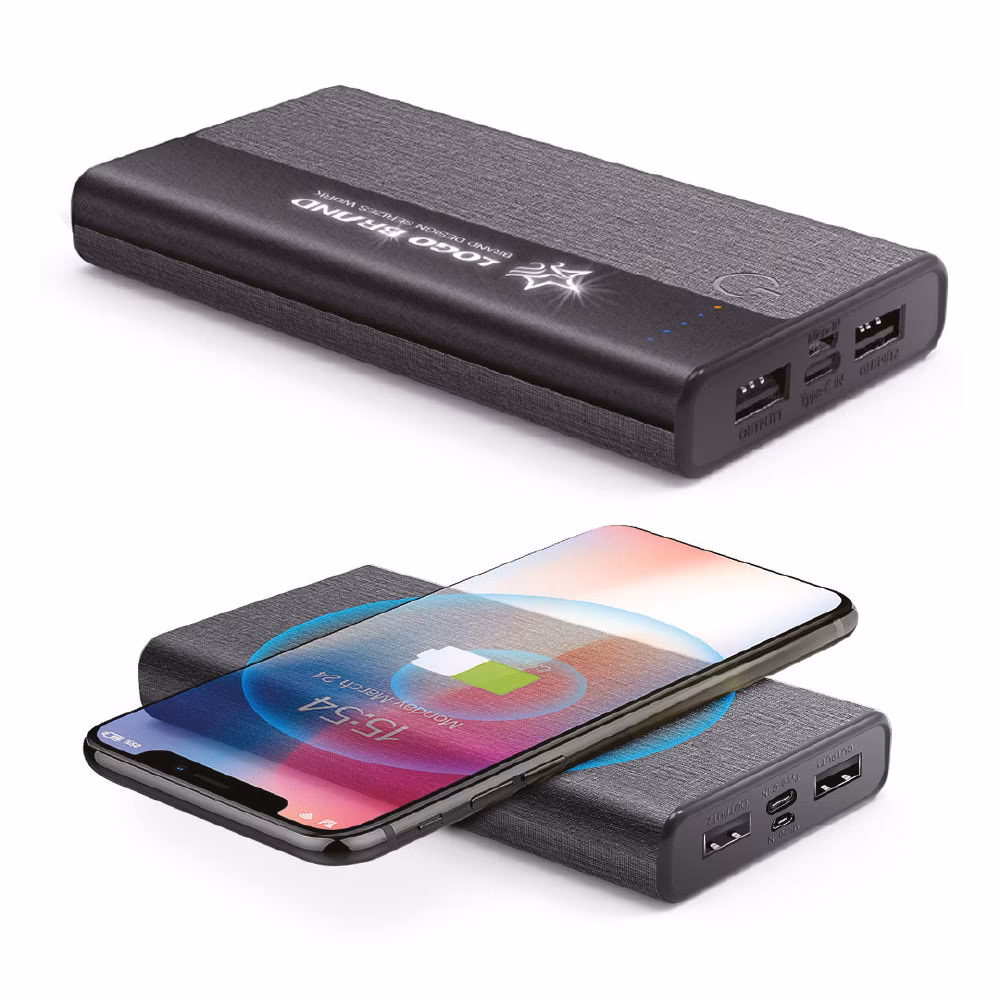 Wireless Mobil Şarj Cihazı 10000 mAh - Siyah