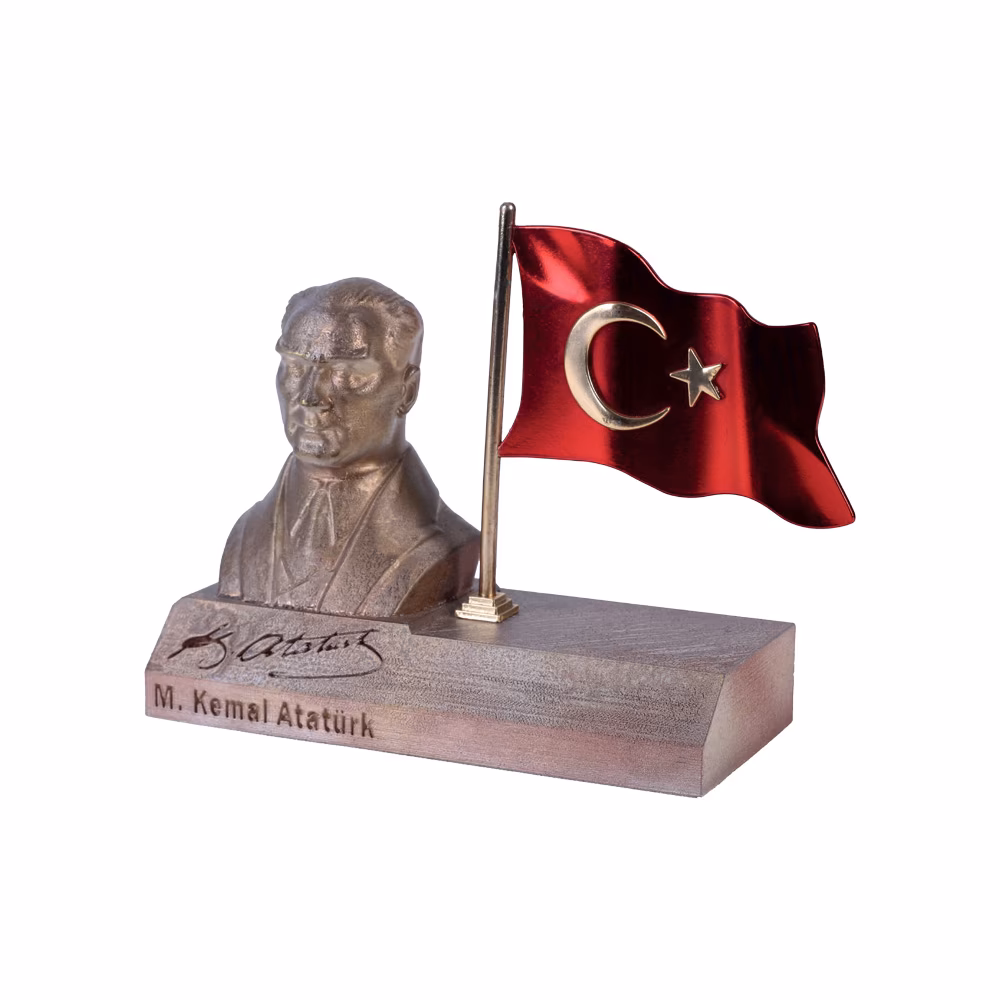 Atatürk Büstü ve Türk Bayrağı Plaket