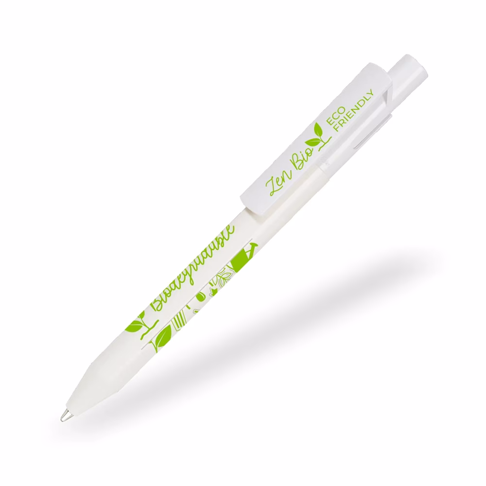 Lecce Pen Basmalı Tükenmez Kalem - Beyaz / 191 MB