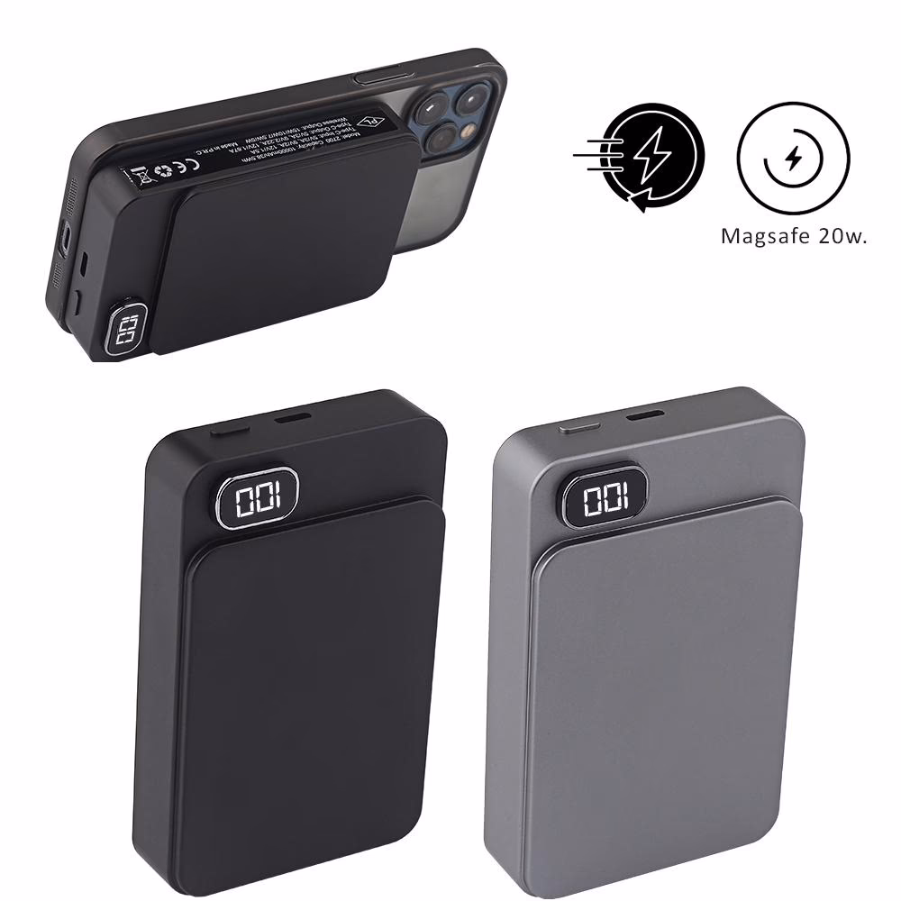 Powerbank 10000 mAh ( Metal Kasa & Magsafe ) - FÜME