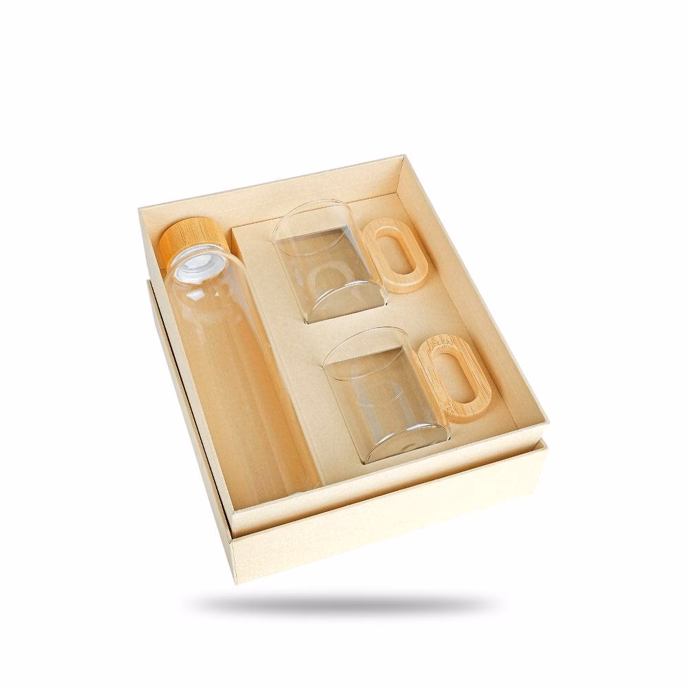 Bambu Cam Matara Seti - GRİ
