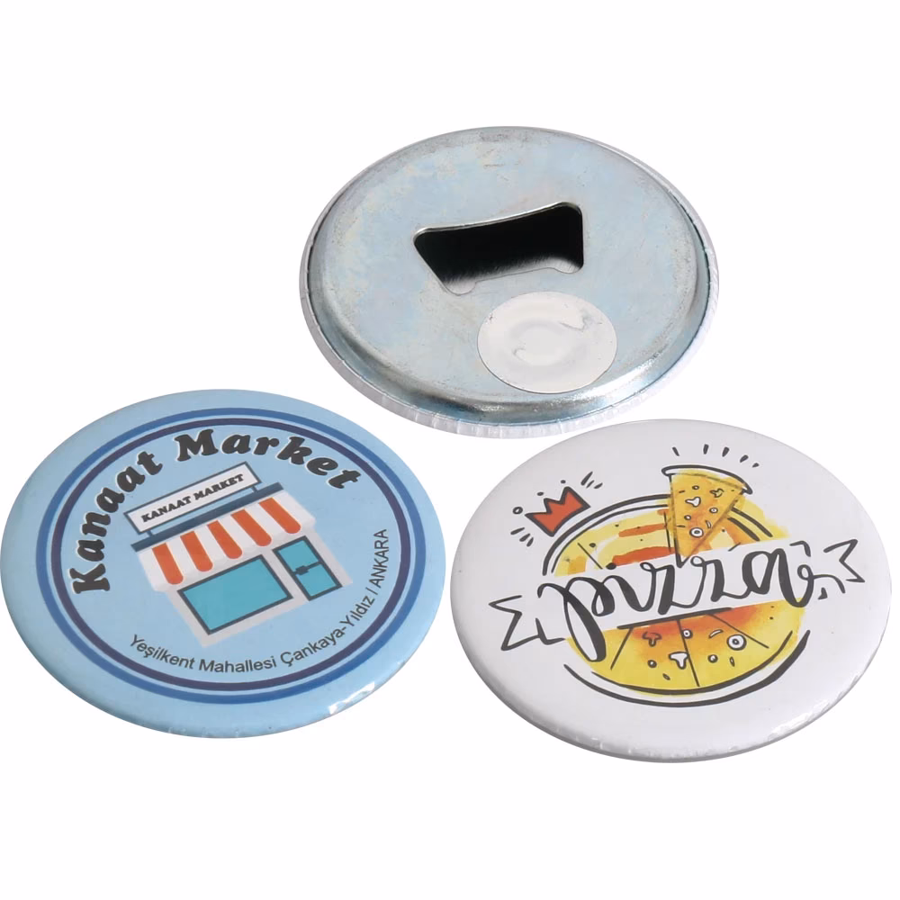 Açacaklı Buton Magnet - 6 x 6 cm
