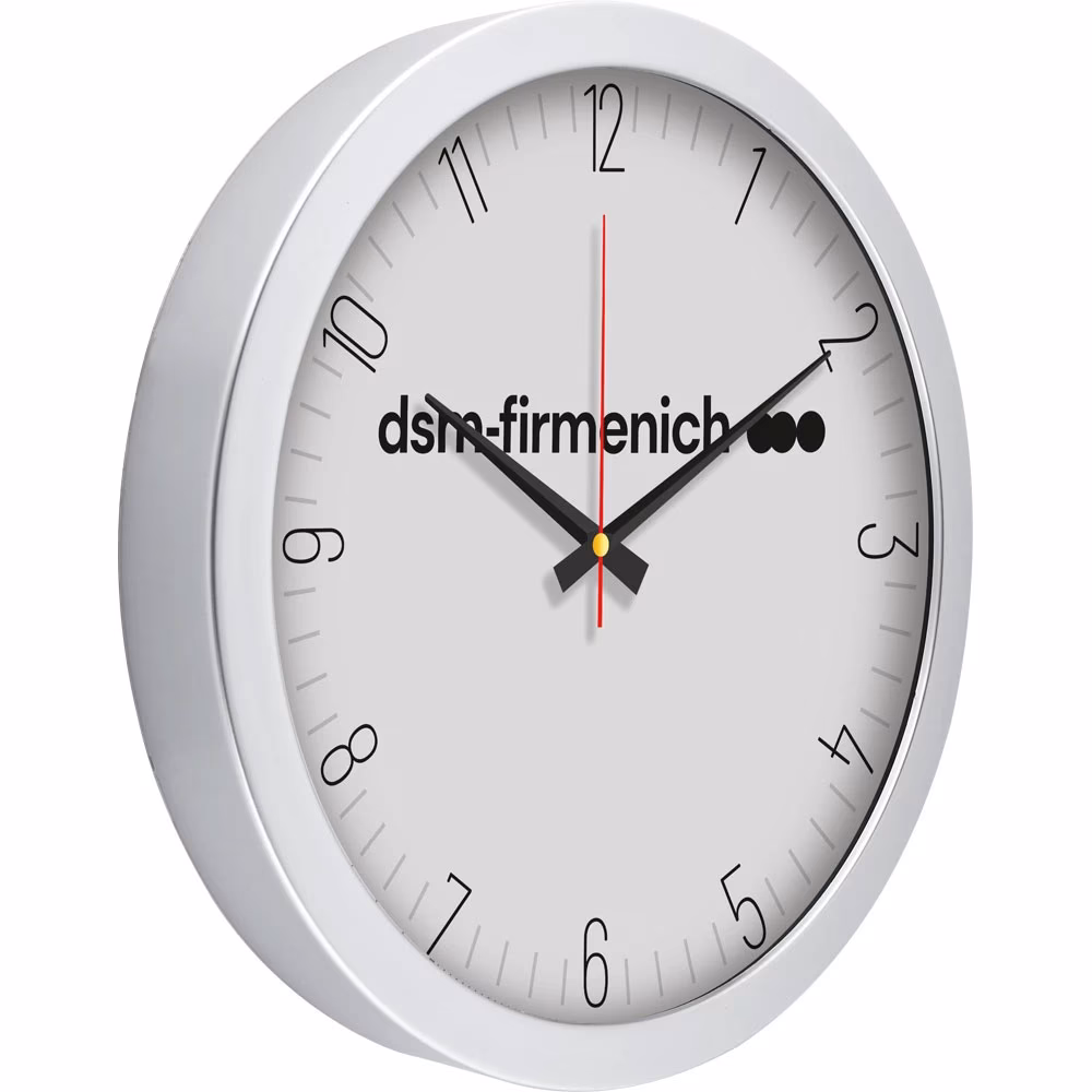 Metalize Duvar Saati - Gümüş / Ø 35 cm