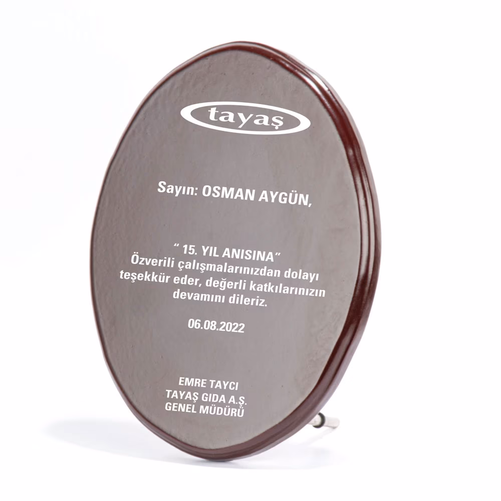 Ahşap Plaket - 23,5 x 18,3 cm