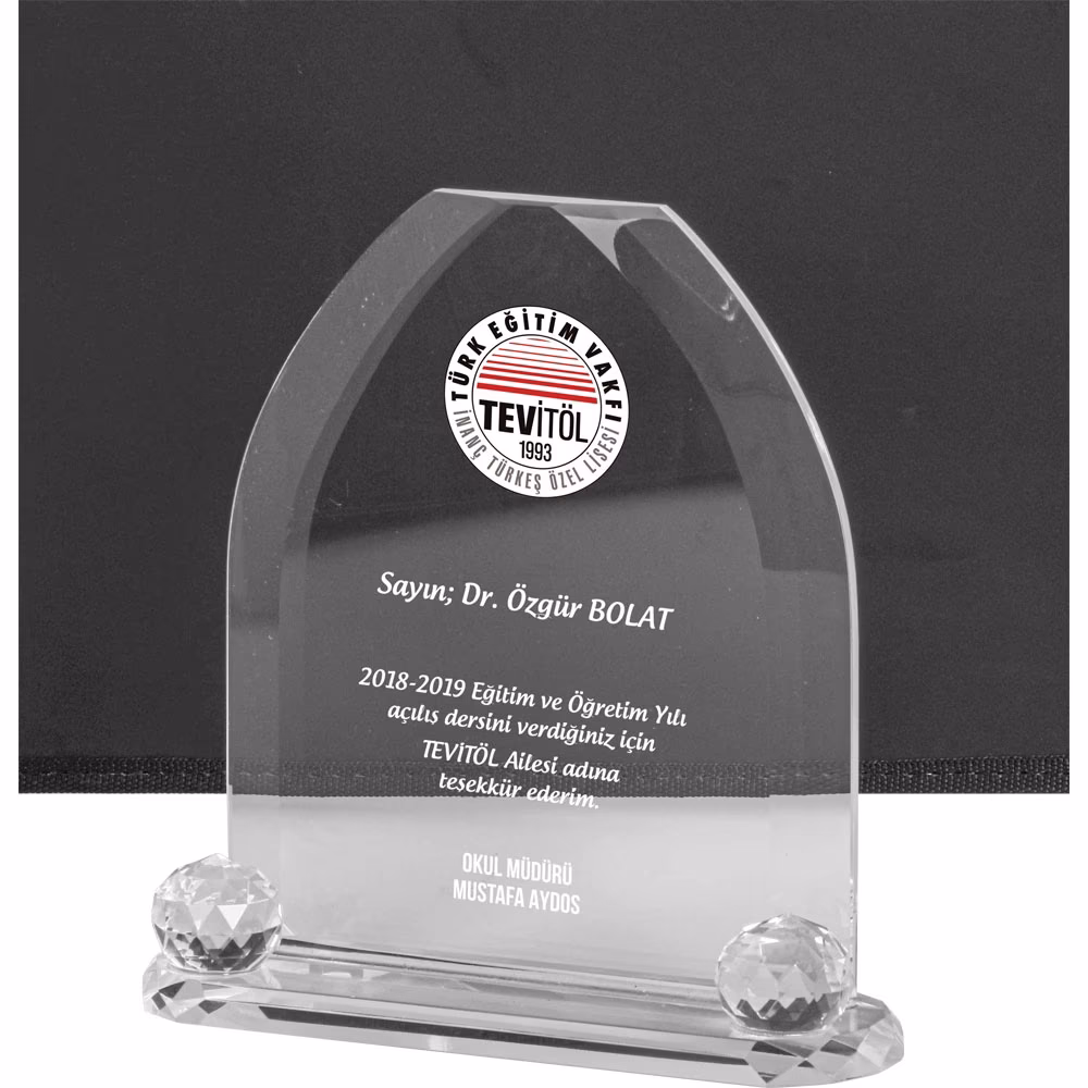 Kristal Plaket - 18,5 x 18,5 cm