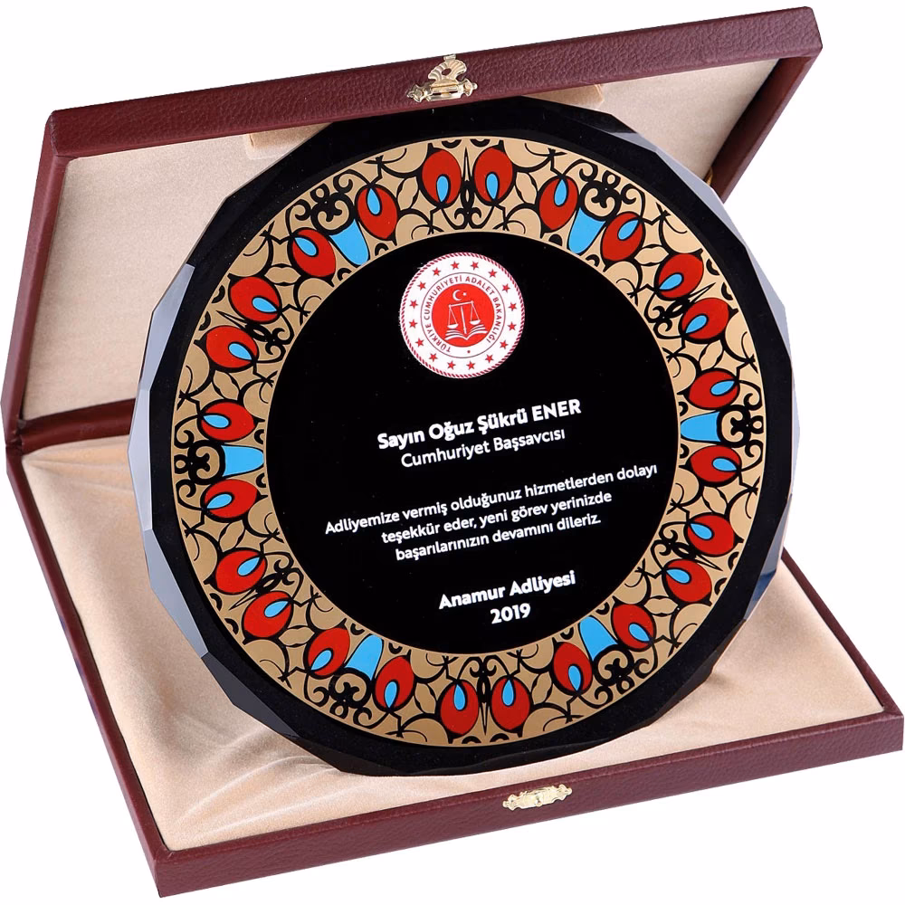 Kutulu Kristal Plaket - 25 x 25 cm