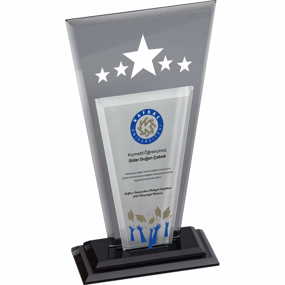 Kristal Plaket - 13 x 25 cm
