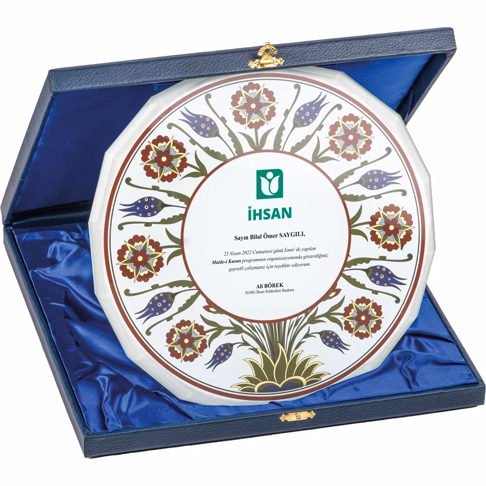 Kutulu Kristal Plaket - 25 x 25 cm
