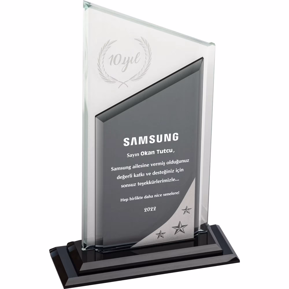 Kristal Plaket - 15 x 25 cm