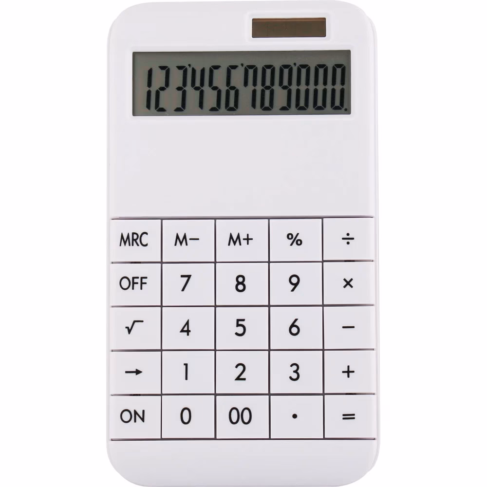 Hesap Makinesi - Beyaz / 102 x 184 mm