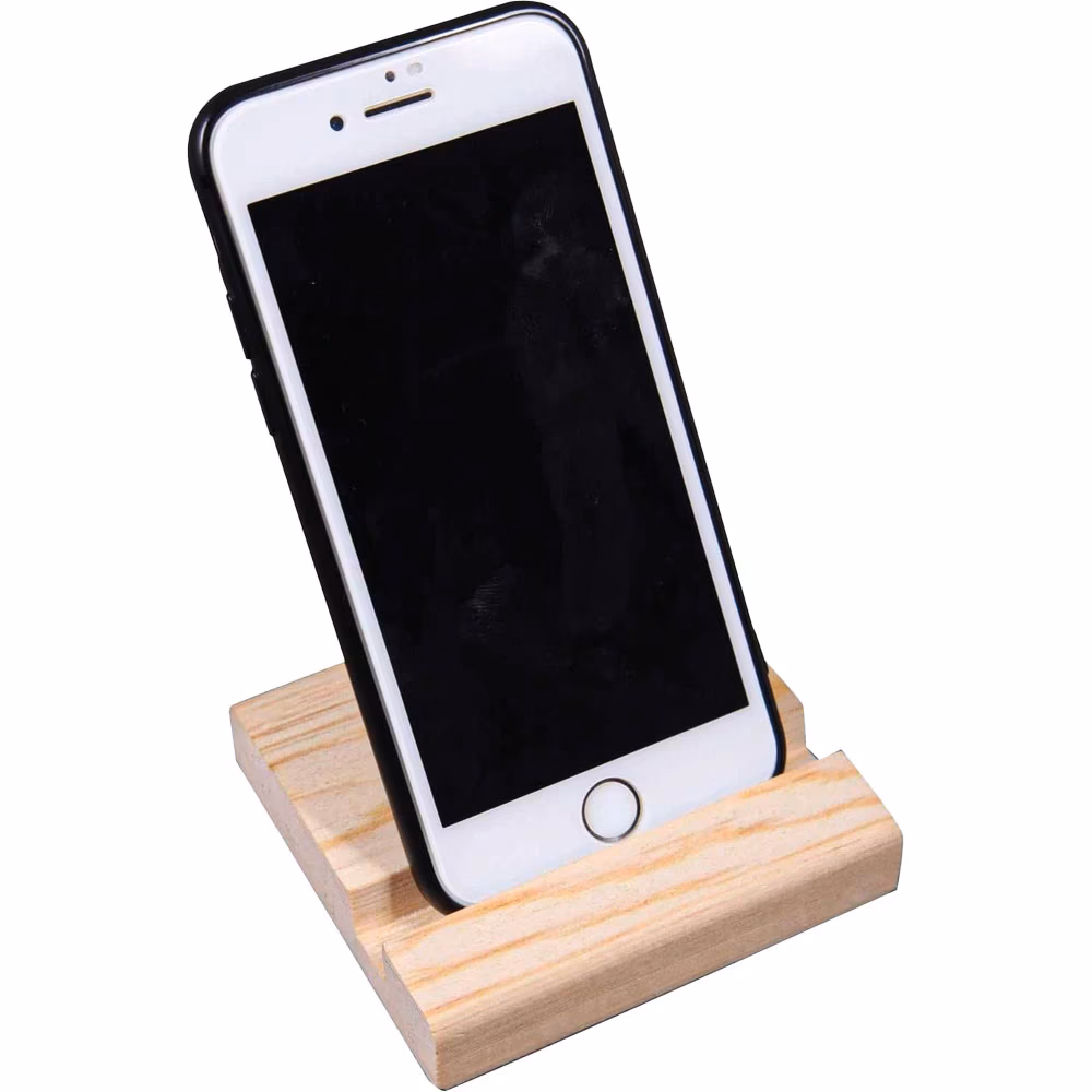 Ahşap Telefon Tutucu - 7,2 x 8,5 x 1,7 cm