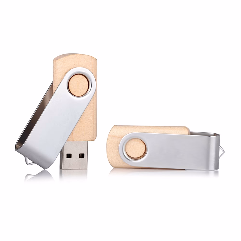 64 Gb Ahşap Döner Kapaklı Usb Bellek
