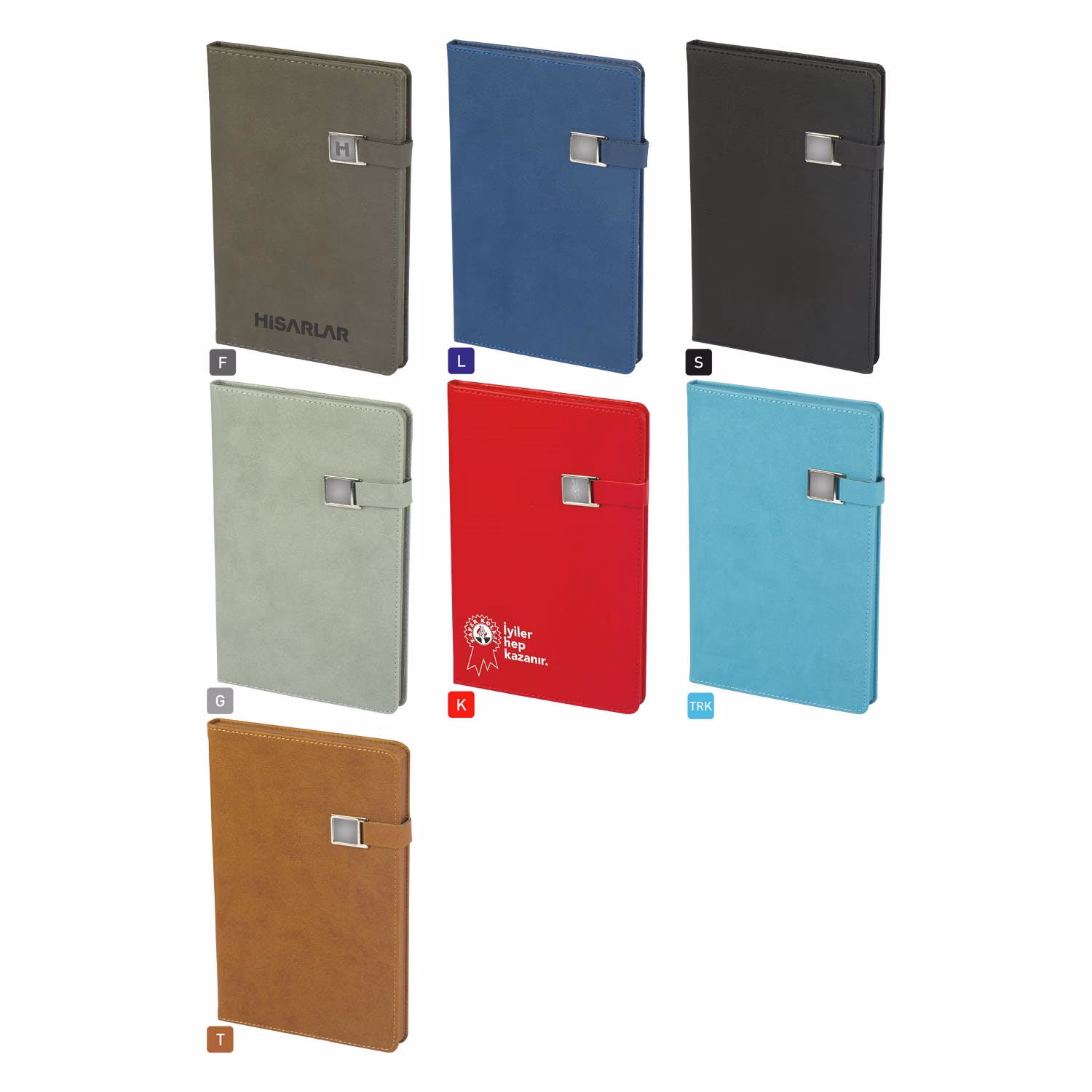 Metal Tokalı Termo Deri Defter 13 X 21 Cm - Turkuaz
