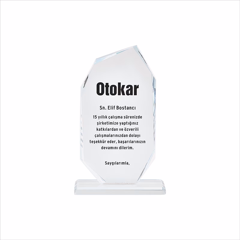 Kristal Plaket - Kristal