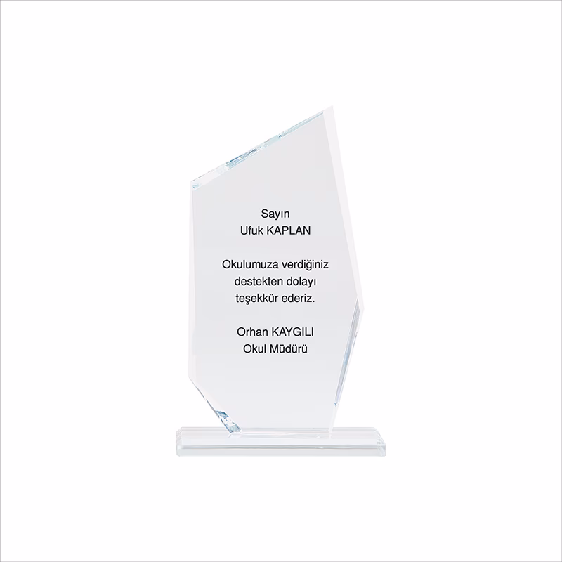Kristal Plaket - Kristal