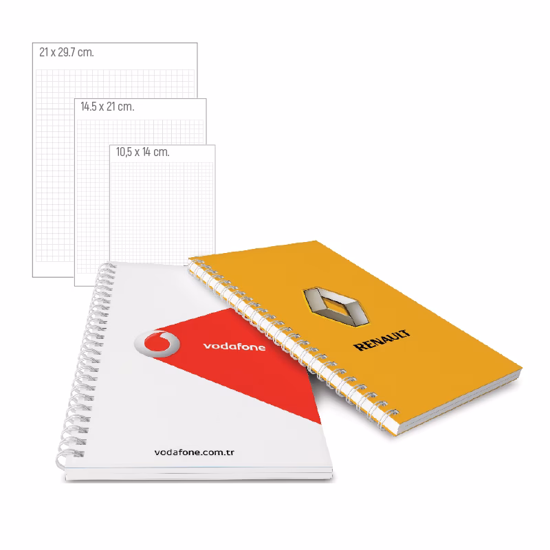BK-03-1014 Yandan Spiralli Karton Defter - Yandan Spiralli