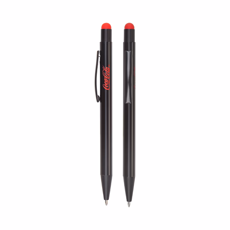 525 Metal Tükenmez Touchpen Kalem - Kırmızı