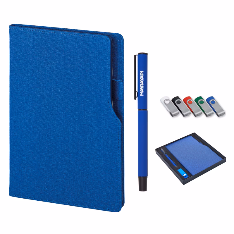 2320-K Defter & Kalem & Usb Set - Lacivert