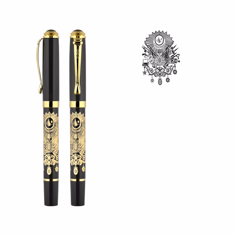 685-R Kabartma Figürlü Metal Roller Kalem - Tuğra