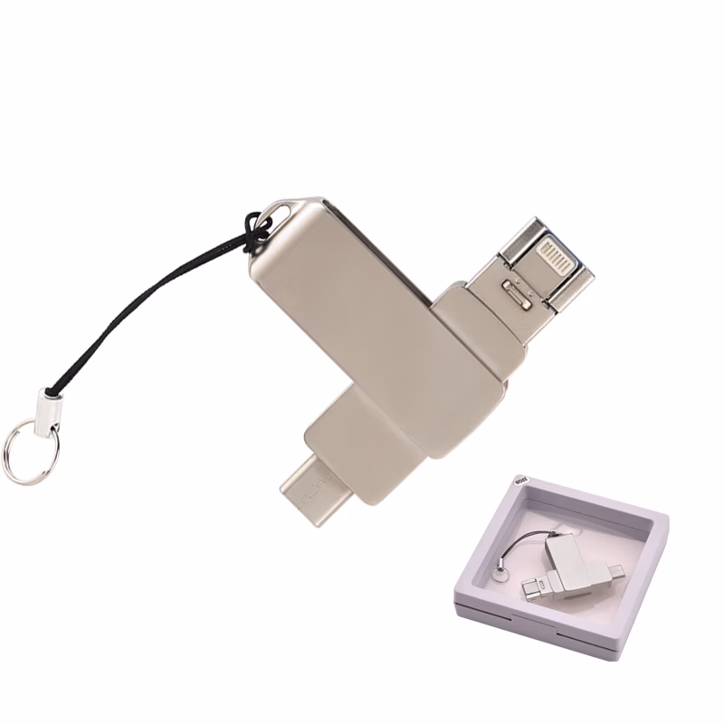 F-202-64 64 GB OTG Usb Bellek - Silver / 64 GB