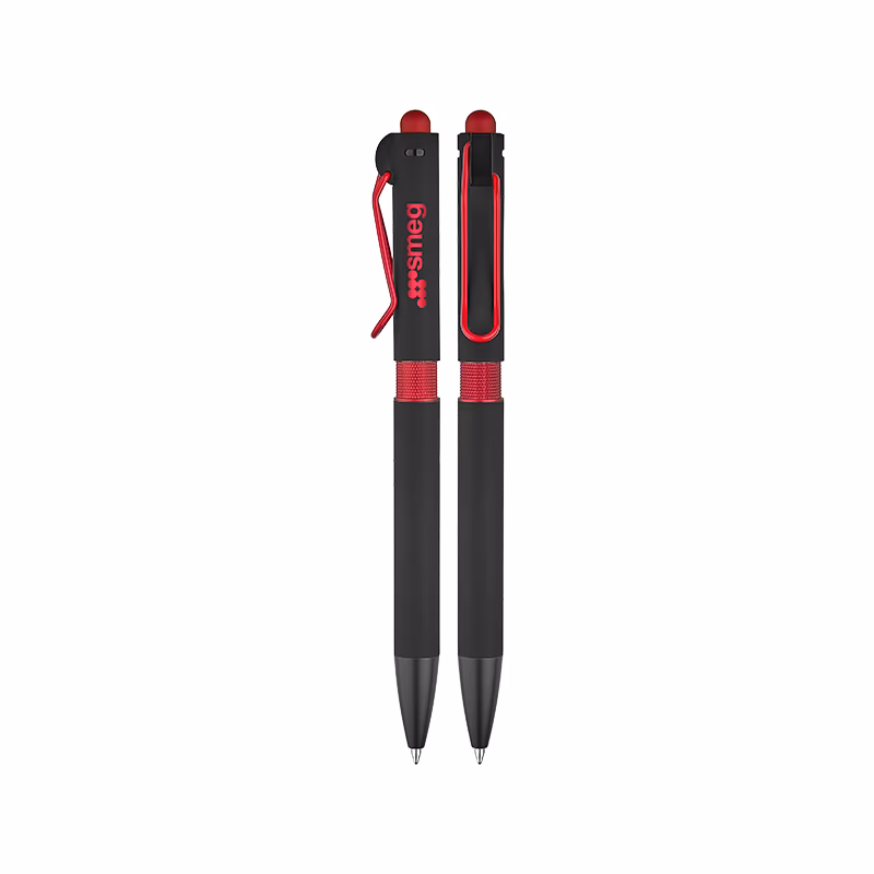 Metal Tükenmez Touchpen Kalem - Kırmızı