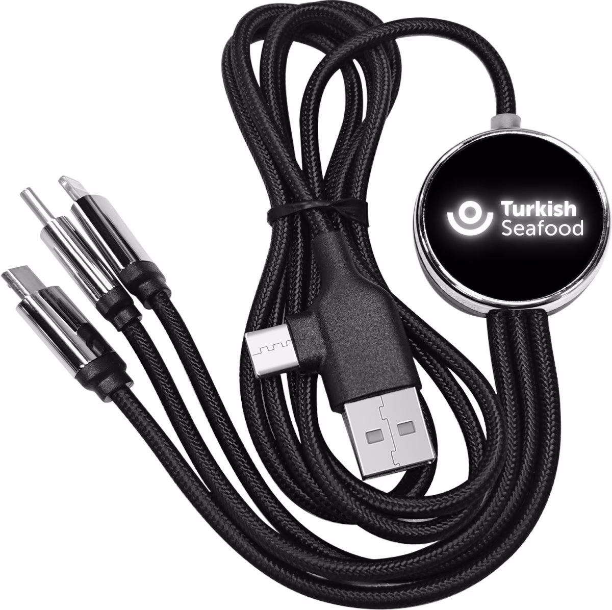 KABEL IŞIKLI POWERBANK KABLOSU TYPE-C GİRİŞ-ÇIKIŞLI