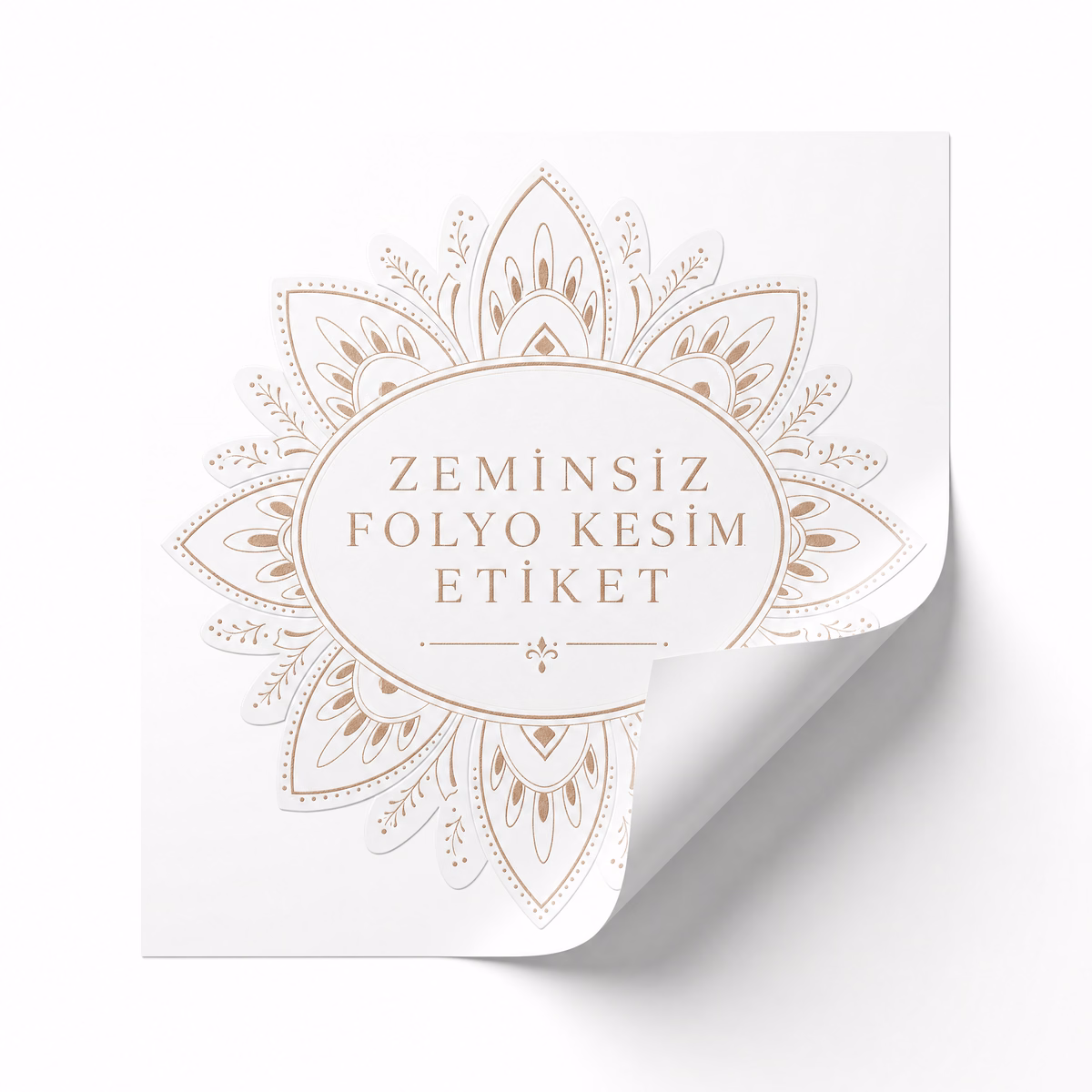 Zeminsiz Folyo Kesim Etiket
